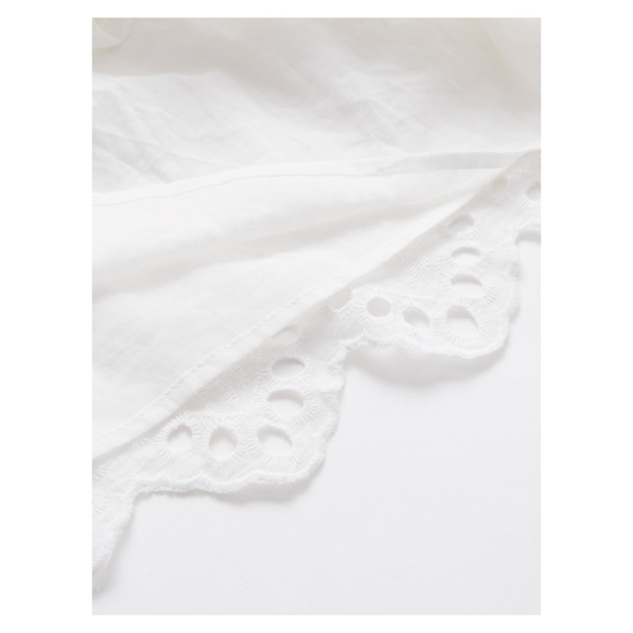 White 3/4 Sleeve Eyelet Lace Dress - Picture 7 of 7